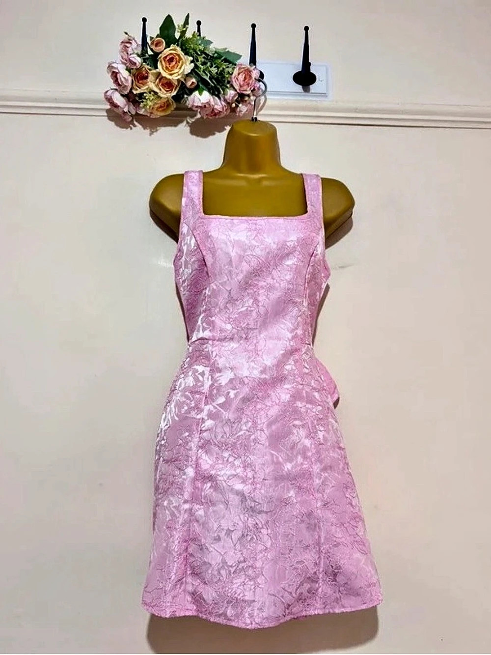 Pink Floral Mini Dress
